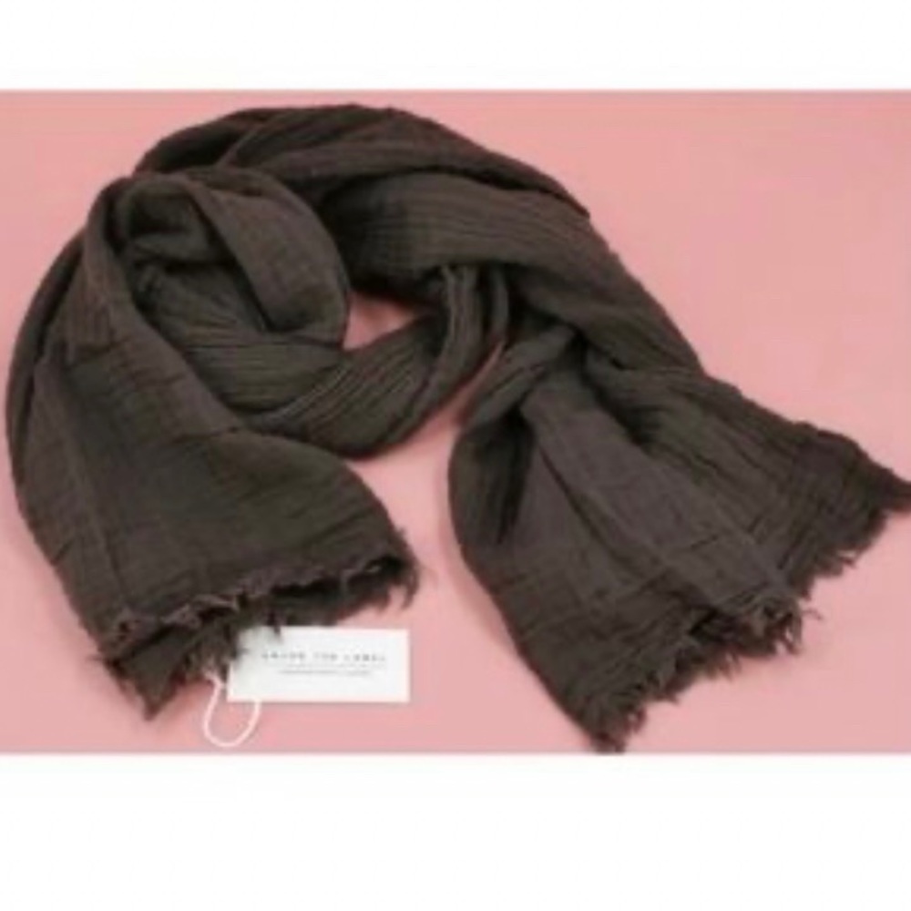 Laude the Label Brown Bubble Gauze Scarf NWT